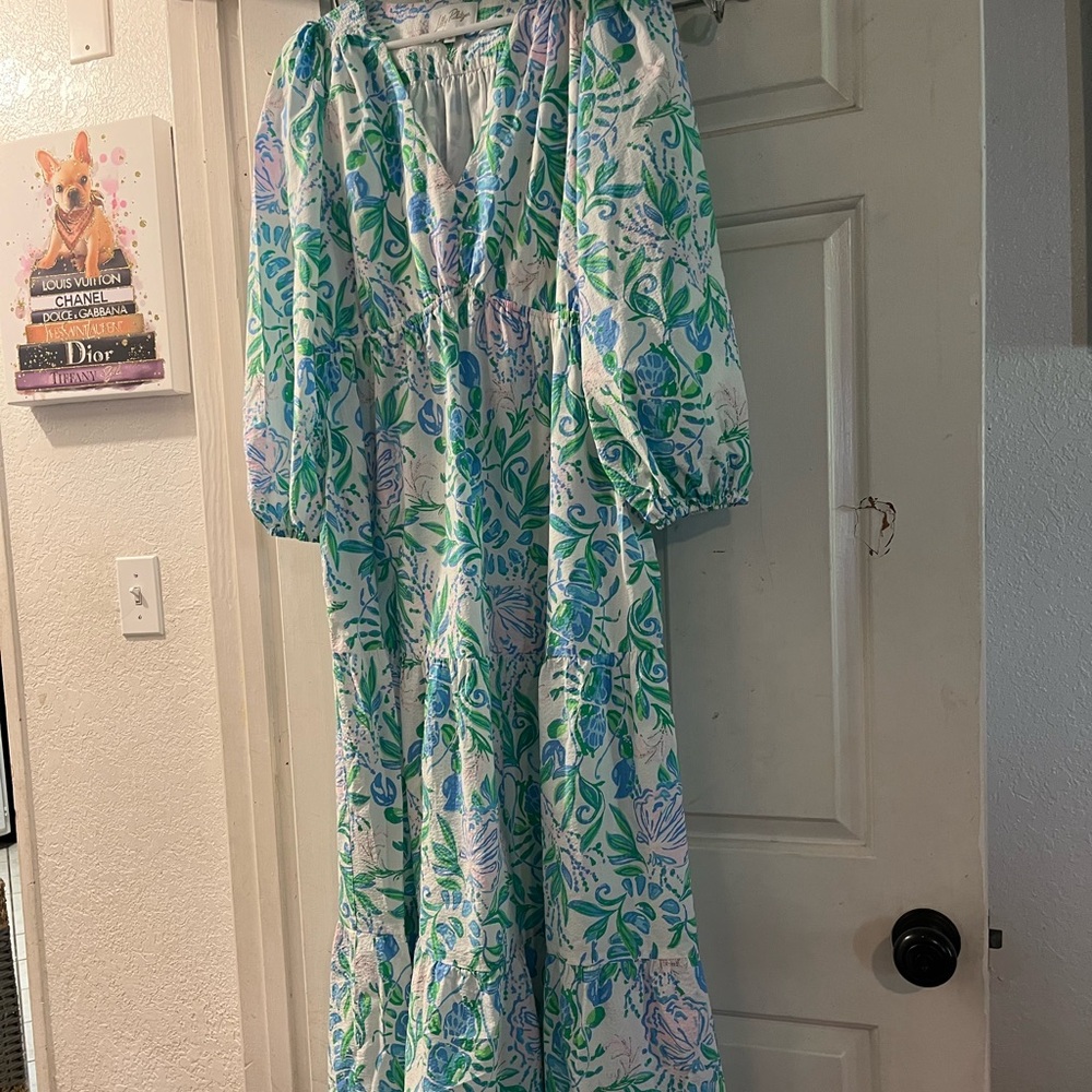 Floral Maxi Dress with Puff Sleeves